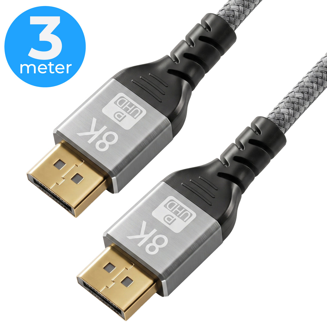 Displayport Kabel 3 Meter Grijs