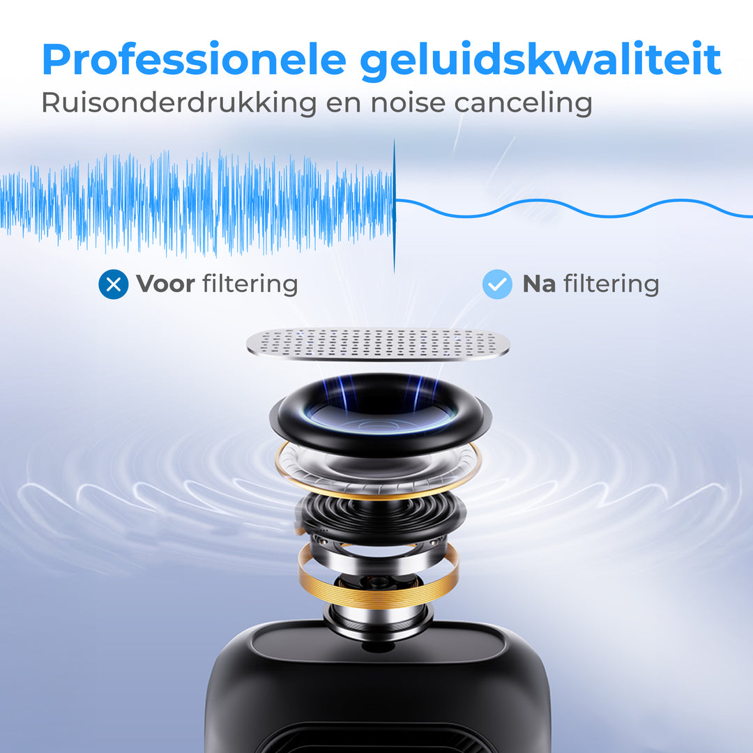 Draadloze Microfoon set Incl Laadcase