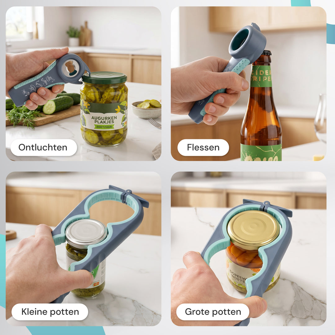 Blikopener - 10 in 1 Flesopener