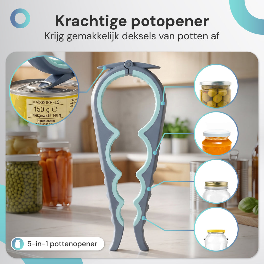 Blikopener - 10 in 1 Flesopener