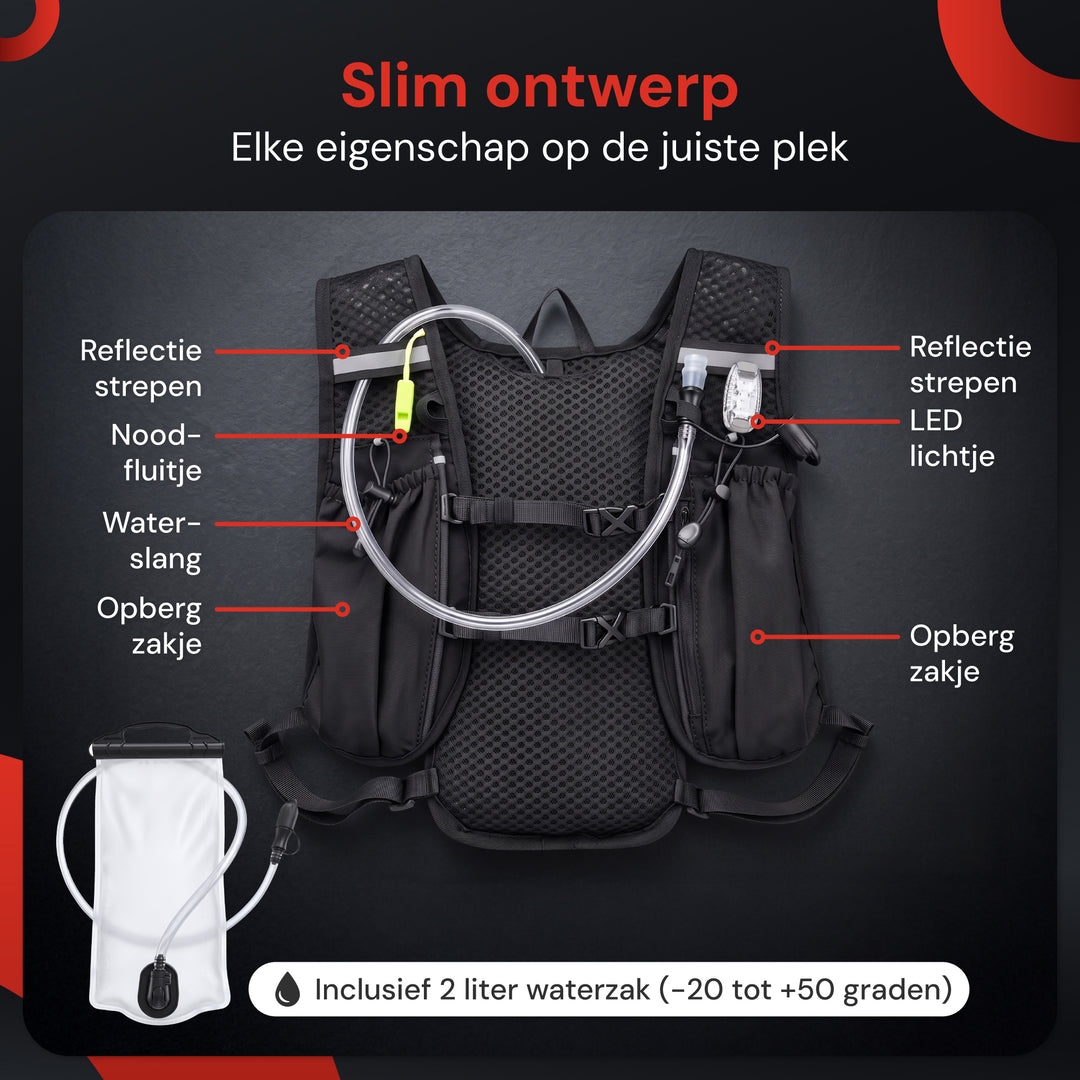 Hardloopvest - 2L Waterzak