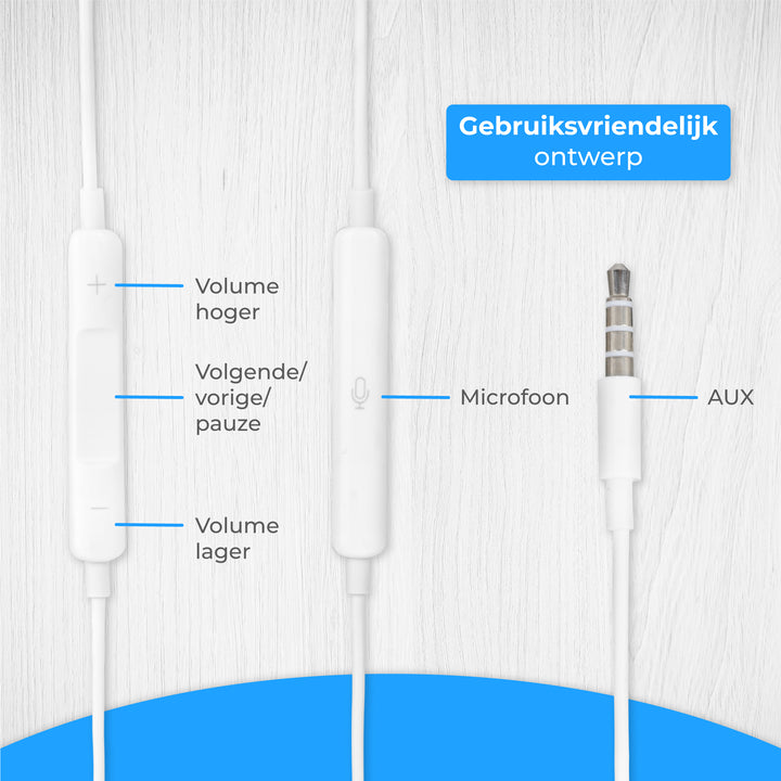 Oortjes met Draad - 3.5mm Jack Aansluiting
