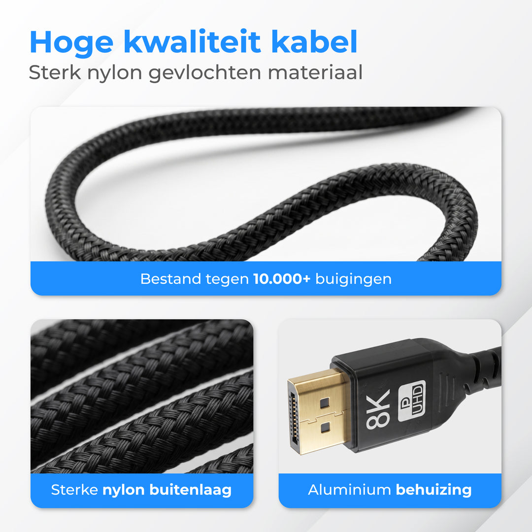 Displayport Kabel 1 Meter Zwart