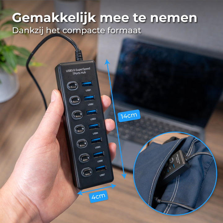 USB HUB 3.0 - 7 Poorten