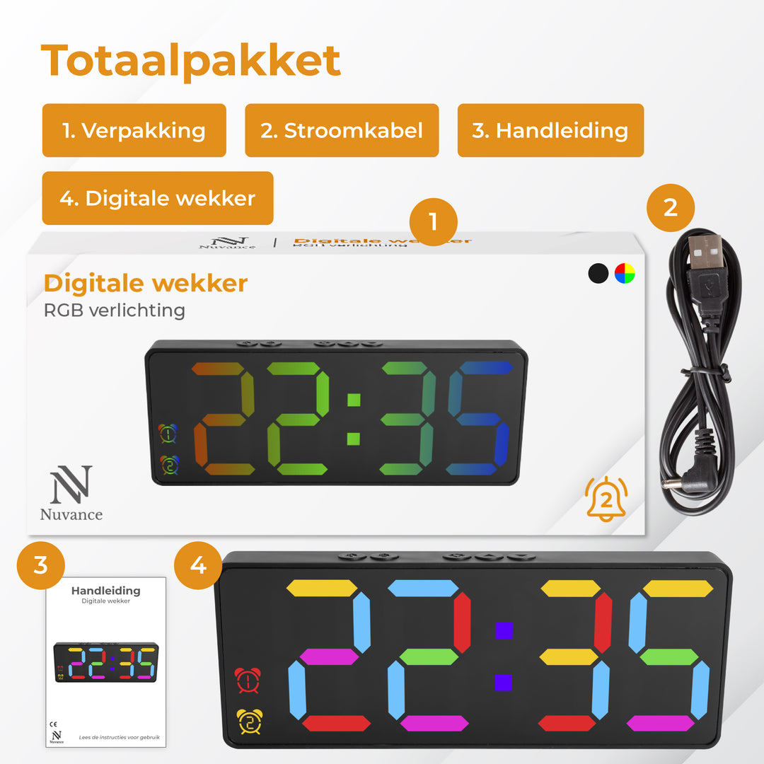 Digitale Wekker RGB Display