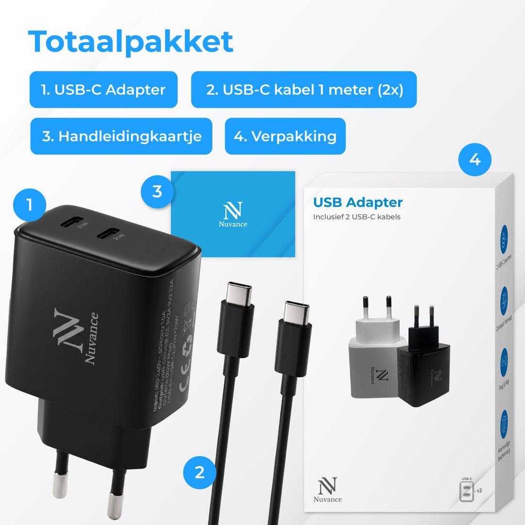 USB C Adapter Zwart