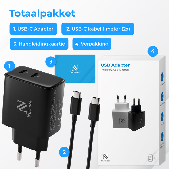 USB C Adapter Zwart