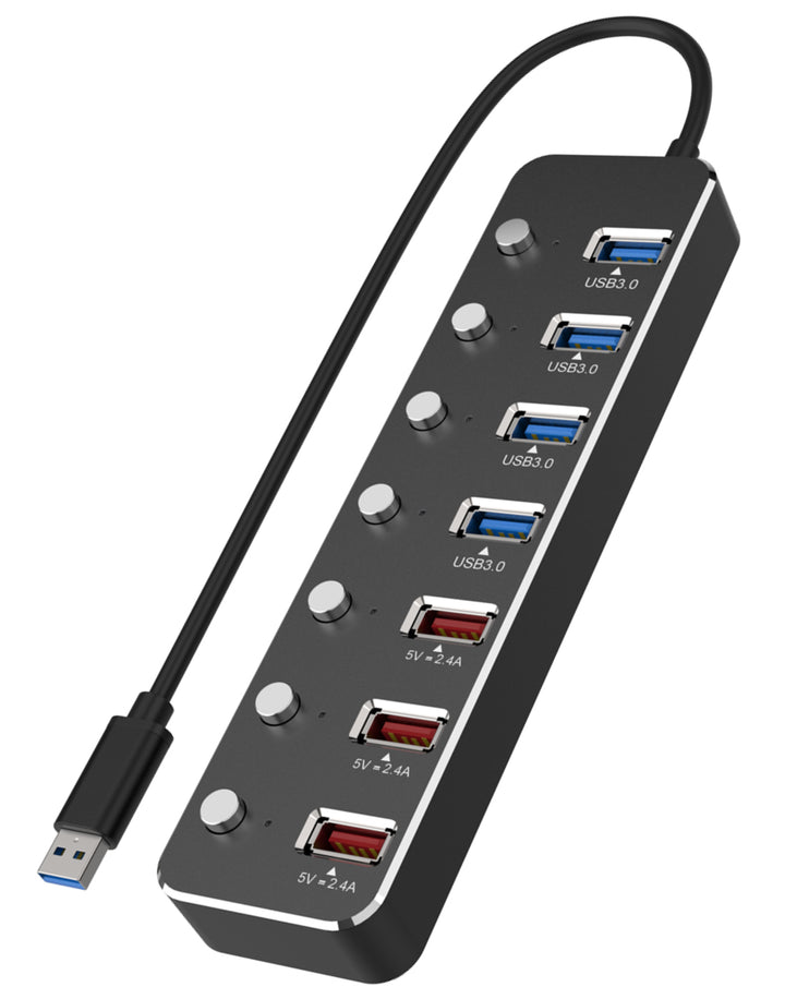 usb-c hub met 7 poorten